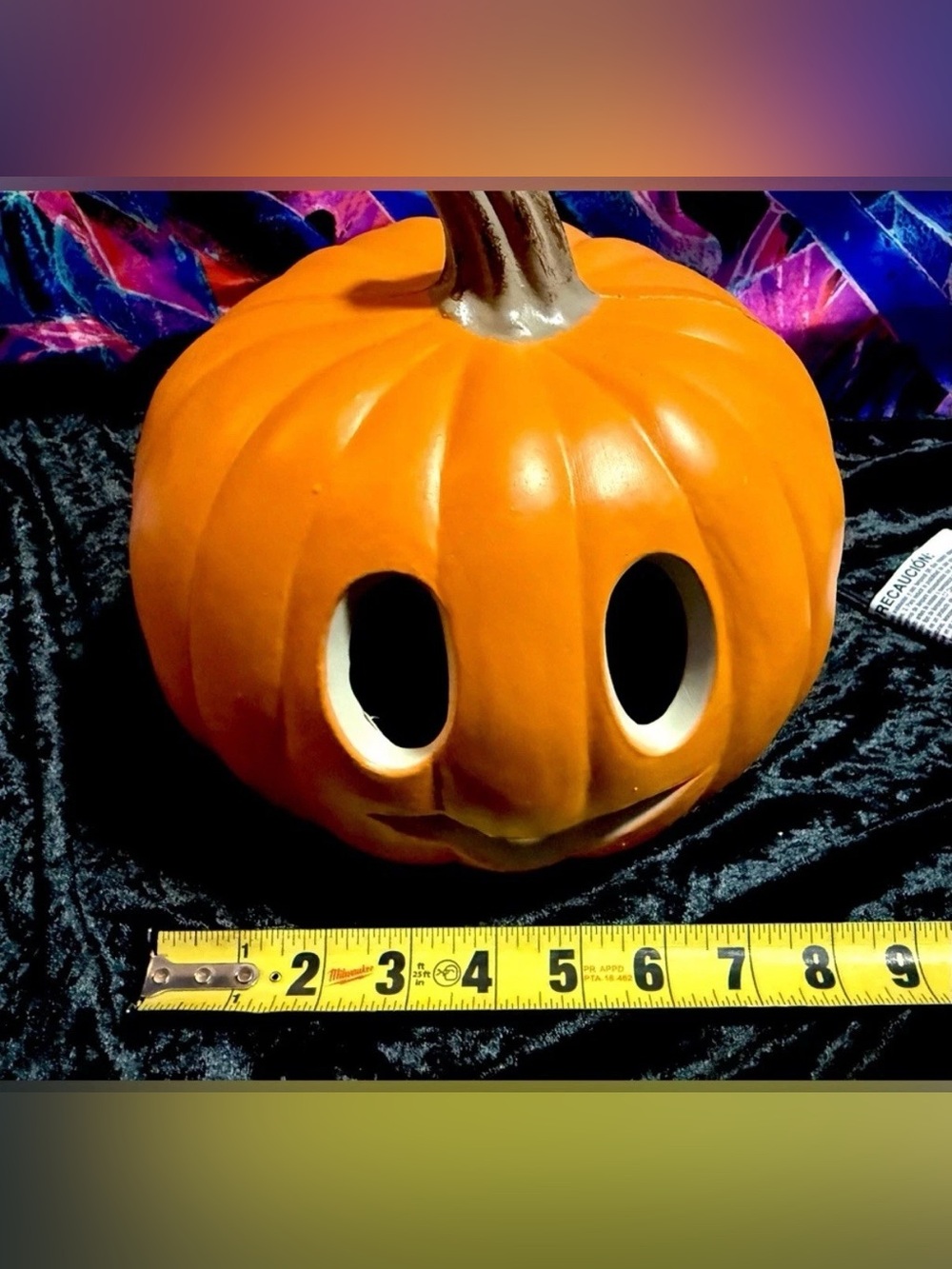 Vintage Pumpkin Jack O Lantern Lighted Halloween Fall Decor - Picture 3 of 14